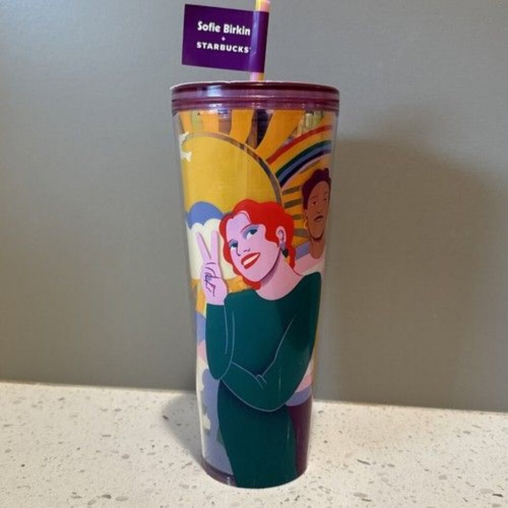 Starbucks PRIDE MONTH EXCLUSIVE Summer Sun Cup Tumbler 2024 Sofie Birkin